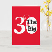 Spaß, 30. Geburtstag, weißer, schwarzer Text auf r Karte (Gelbe Blume)