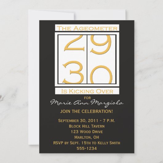 Spaß-30. Geburtstags-Party Einladung (Vorderseite)