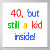 Spaß 40. Geburtstag Spaß Poster (Vorne)