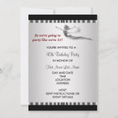 Spaß 40. Geburtstagsfeier Party Einladung (Rückseite)