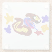 Spaß 4. Juli Sommer Glasuntersetzer (Rückseite)