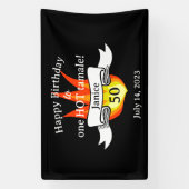 Spaß 50. Geburtstag "Hot Tamale" Personalisiert Banner (Vertikal)