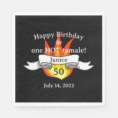 Spaß 50. Geburtstag "Hot Tamale" Personalisiert Serviette (Vorderseite)