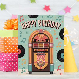 Spaß 50er Vintag Retro Jukebox, Geburtstag Postkarte
