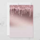 Spaß 60 Es ist ein Party Rosa Glitzer 60. Geburtst Einladung (Rückseite)