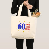 Spaß 60. Geburtstagsgeschenke Jumbo Stoffbeutel (Vorderseite (Produkt))