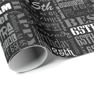 Spaß-65. Geburtstags-Party-personalisiertes Geschenkpapier
