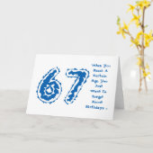 Spaß, 67. Geburtstag, vergessen über ihn, das Karte (Gelbe Blume)