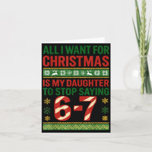 Spaß 67 Six Seven Squad Meme Weihnachten Hässliche Karte