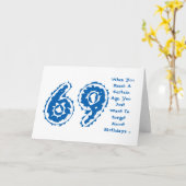 Spaß, 69. Geburtstag, vergessen über ihn, das Karte (Gelbe Blume)