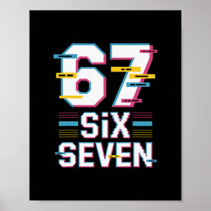 Spaß 6 7 Sechs Sieben Meme  Poster