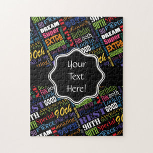 Spaß-90. Geburtstags-Party-personalisiertes Puzzle