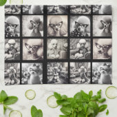 Spaß 9 Foto-Collage-Bilder Geschirrtuch (Gefaltet)