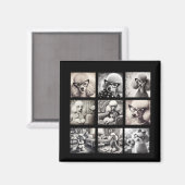Spaß 9 Foto-Collage-Bilder Magnet (Vorderseite/Rückseite)