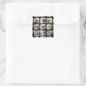 Spaß 9 Foto-Collage-Bilder Quadratischer Aufkleber (Tasche)
