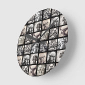 Spaß 9 Foto-Collage-Bilder Runde Wanduhr (Winkel)