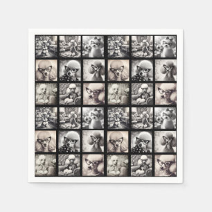 Spaß 9 Foto-Collage-Bilder Serviette