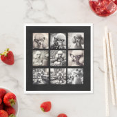 Spaß 9 Foto-Collage Bilder Serviette (Beispiel)