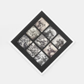 Spaß 9 Foto-Collage Bilder Serviette (Ecke)