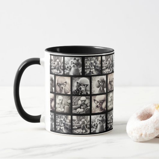 Spaß 9 Foto-Collage-Bilder Tasse (Mit Donut)
