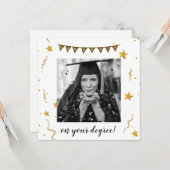 Spaß Abschluss Glückwünsche Foto Stars Karte (Vorderseite/Rückseite Beispiel)