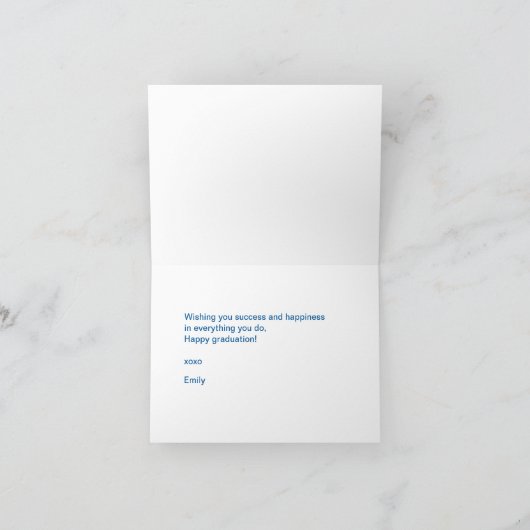 Spaß-Abschluss-Gruß Dankeskarte (Innenseite)