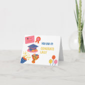 Spaß-Abschluss-Gruß Dankeskarte (Vorderseite)