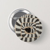 Spaß Abstrakt gestreifte Bandschlange | Schlangenl Button (Vorne & Hinten)