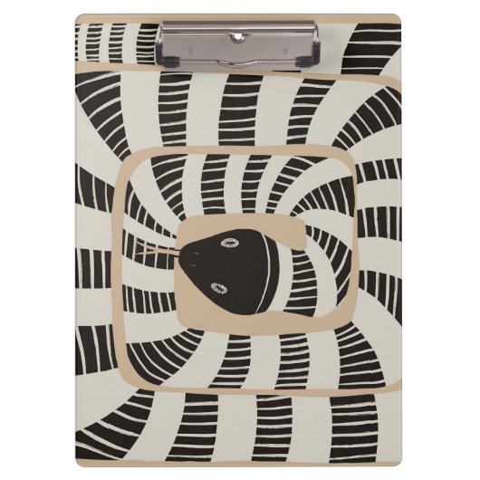 Spaß Abstrakt gestreifte Bandschlange | Schlangenl Klemmbrett (Vorderseite)