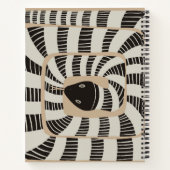 Spaß Abstrakt gestreifte Bandschlange | Schlangenl Notizblock (Rückseite)