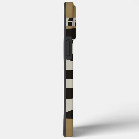 Spaß Abstrakt gestreifte Schlange in braun-neutral Case-Mate iPhone Hülle (Rückseite / Rechts)