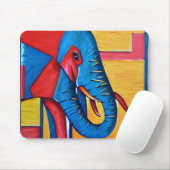 Spaß Abstrakt Künstlerisch Kleiner Elefant Mousepad (Mit Mouse)