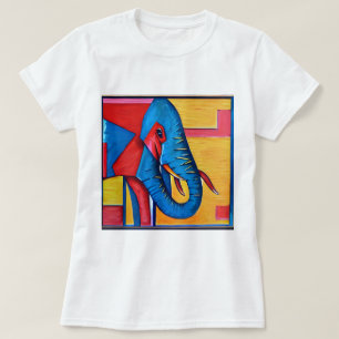 Spaß Abstrakt Künstlerisch Kleiner Elefant T-Shirt