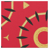 Spaß Abstrakte Kreise Cotton Twill Yardage in Red Stoff (Nahaufnahme)