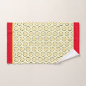 Spaß Abstrakte rote Gelbe Kreise Badehandtuch Set (Handtuch)