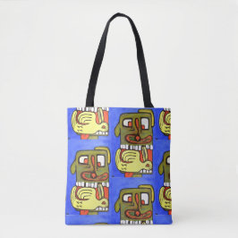 Spaß Abstrakter Hundegesicht Tasche