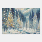 Spaß Abstrakter Winter Wunderland Kunst, Dichtung  Geschenkpapier Set (Vorderseite)