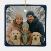 Spaß Abstrakter Winter Wunderland Kunst, Dichtung Keramikornament (Rückseite)