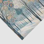 Spaß Abstrakter Winter Wunderland Kunst, Dichtung Seidenpapier (Detail)