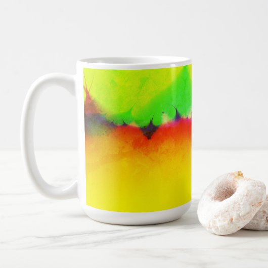 Spaß Abstraktes Fraktal Kunst und Kultur Kaffeetasse (Mit Donut)