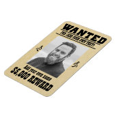 Spaß ADD DEIN GESICHT, TEXT Cowboy gewollt Poster, Magnet (Linke Seite)