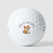 Spaß Adorable Corgi 'Bark Weniger, Golf Mehr' Spaß Golfball (Vorderseite)