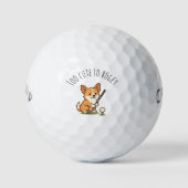 Spaß Adorable Corgi 'Zu Niedlich für Bogey' Spaß Golfball (Vorderseite)