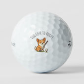 Spaß Adorable Corgi 'Zu Niedlich für Bogey' Spaß Golfball (Vorderseite)