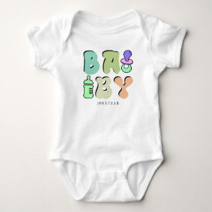 Spaß Adorable Personalisierte Säugling Name Baby B Strampler