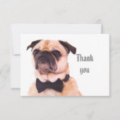 Spaß Alberner formeller Mops Hund Danke (Vorderseite)