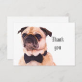 Spaß Alberner formeller Mops Hund Danke (Vorne/Hinten)