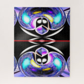 Spaß Alien Katzen Kunst Puzzle (Vertikal)