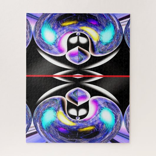 Spaß Alien Katzen Kunst Puzzle (Vertikal)