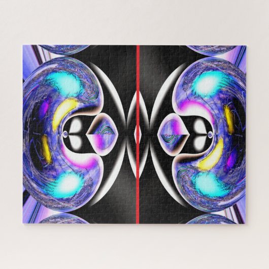 Spaß Alien Katzen Kunst Puzzle (Horizontal)